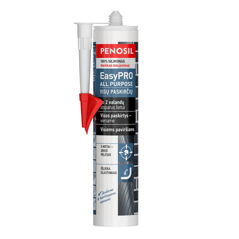 Silikoninis hermetikas PENOSIL Easypro All Purpose, 310 ml, juodos spalvos, visų paskirčių