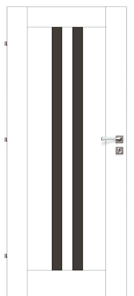 Laminuotos vidaus durys su užlaida VOSTER Mediolan 10, dešininės, spalva White matt, 2030x744x40 mm