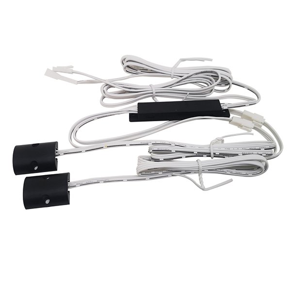 Šviesos diodų juostos judesio jungiklis EUROLIGHT, Sw-Fr-Dr2-Ex-12-24, 60 W, 12-24 V, išorinis, 2 dalių, veik.atidarius duris, išsijungia uždarius, aptinkamas 1-5 cm