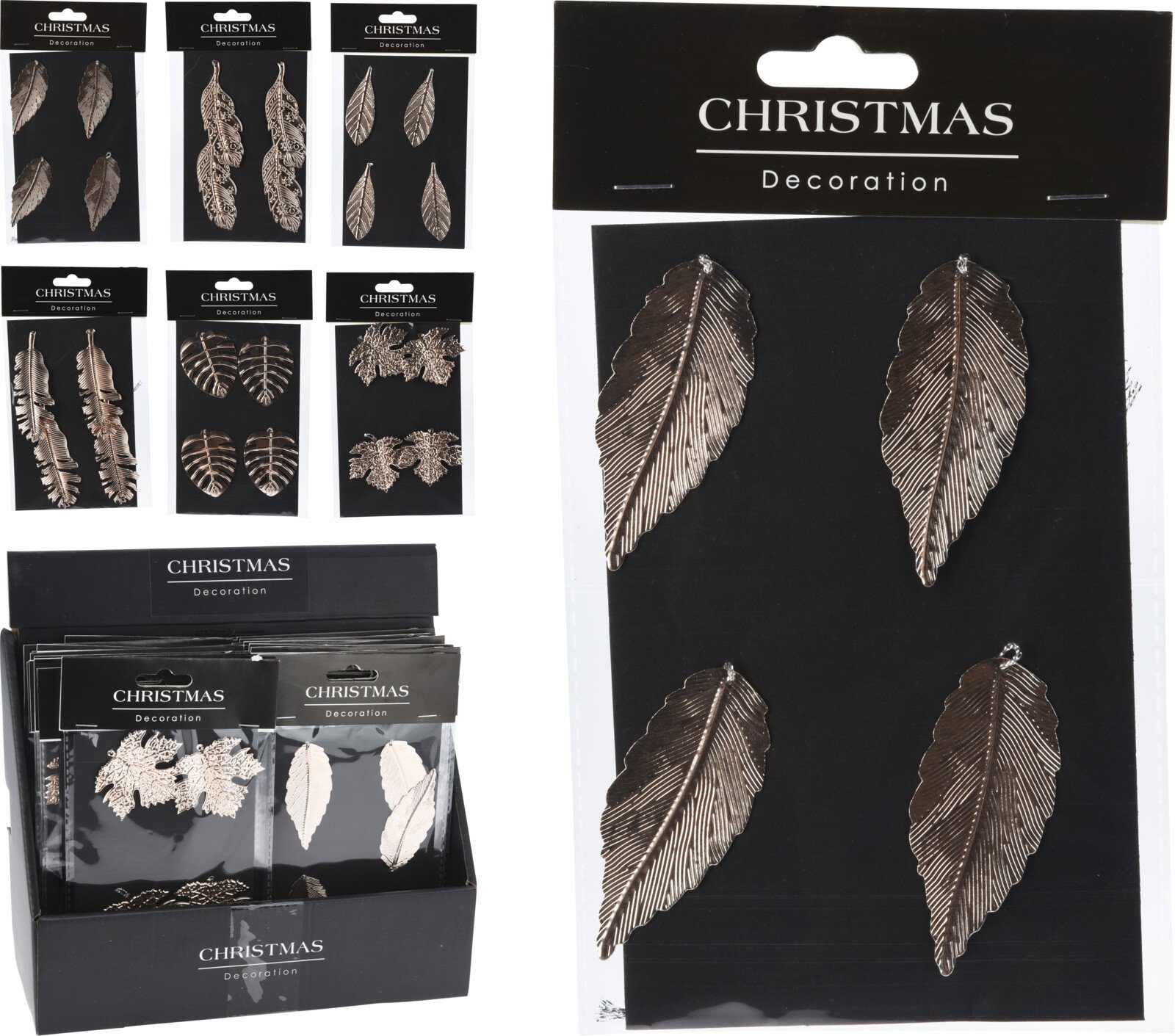 Dekoracijų rinkinys Lapai, 4 vnt., 45 x 80 mm