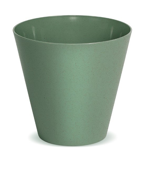 Plastikinis kambarinis vazonas TUBUS, žalios sp., vazono skersmuo 20 cm.