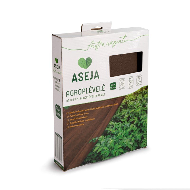 Agro plėvelė ASEJA AFW1,6x10/30-AS, 1,6 x 10 m, 30 g/m2, rudos sp.