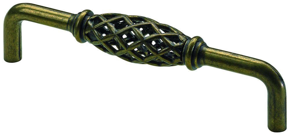 Baldų rankenėlė antik. HETTICH, dengta žalvariu HS 128mm, 9086123