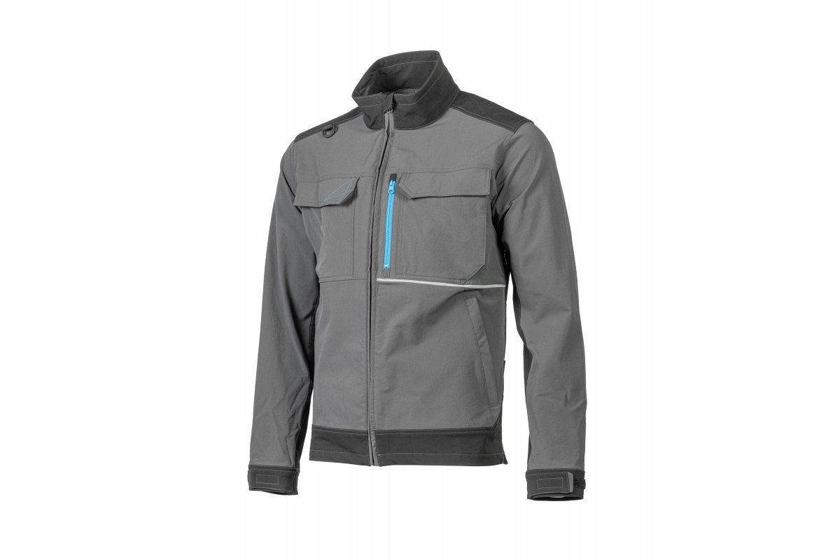 Švarkas HOGERT WORKWEAR Tauber, 92% poliamidas, 8% elastanas, pilka spalva, XL (54) dydis, CE