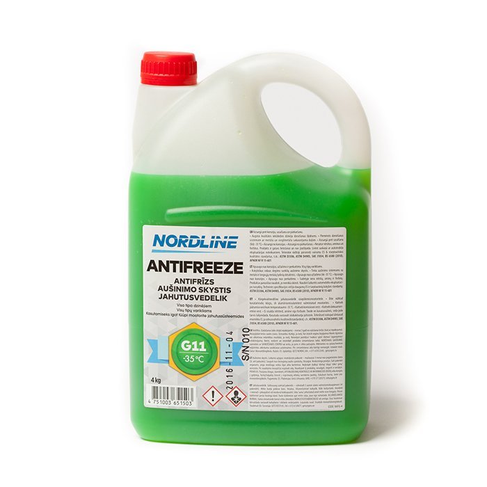 Aušinimo skystis NORDLINE G11, -35°C, 4 kg, žalias