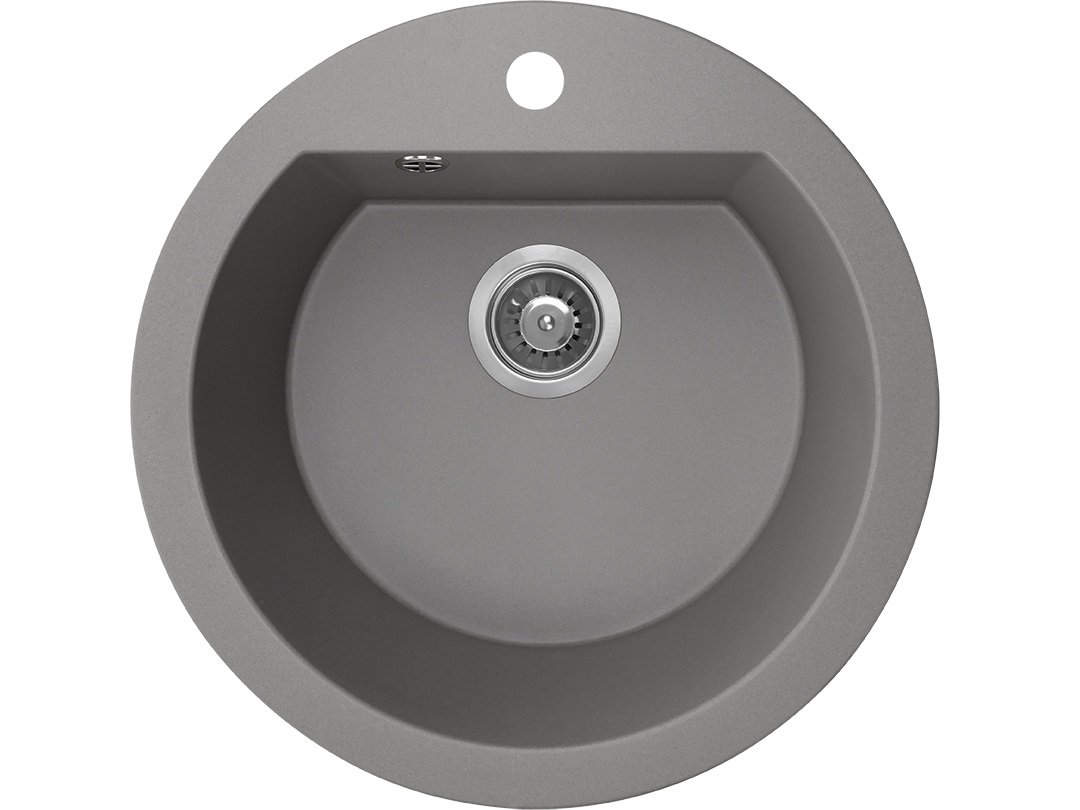 Plautuvė ODUS Laguna Od-317, 510 x 510 x 205 mm, akmens masės, pilkos spalvos