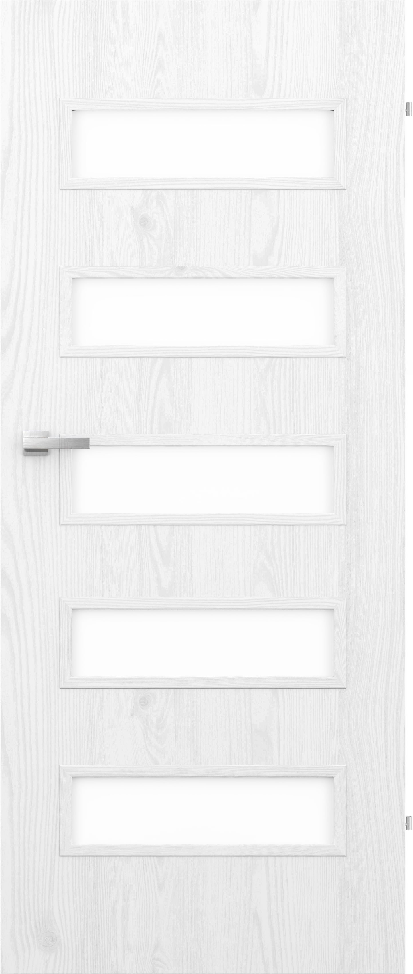 Laminuotos vidaus durys su užlaida VIVENTO Lambro, dešininės, spl. Sibiu White, 2030x644x40 mm