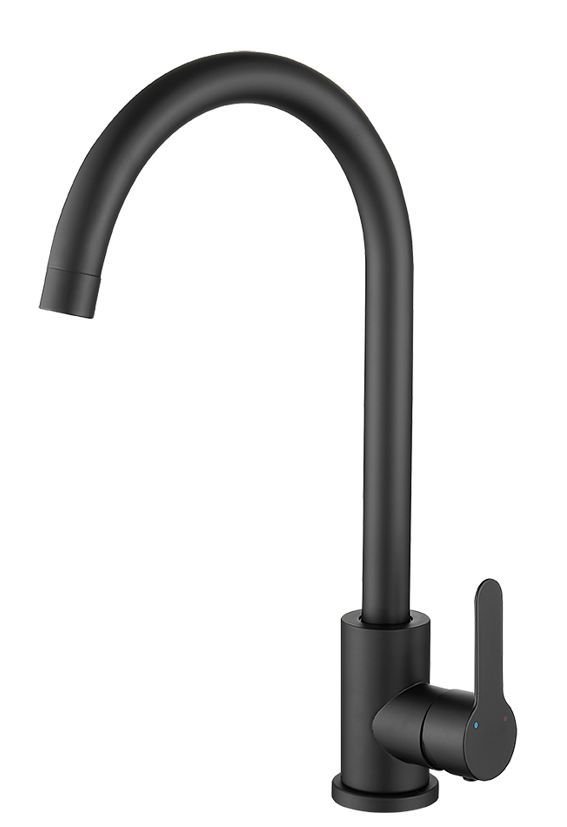 Plautuvės maišytuvas ODUS Od-332 Steel, nerūdijantis plienas, aukštas, juoda matinė spalva