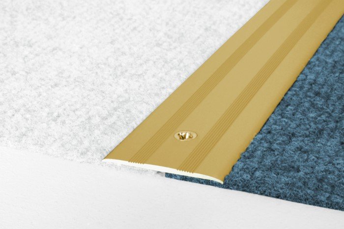 Aliumininė grindų juostelė HESORA H 03 D1, 3.5 x 180 cm,  mat.aukso spalvos, kilmės šalis ES