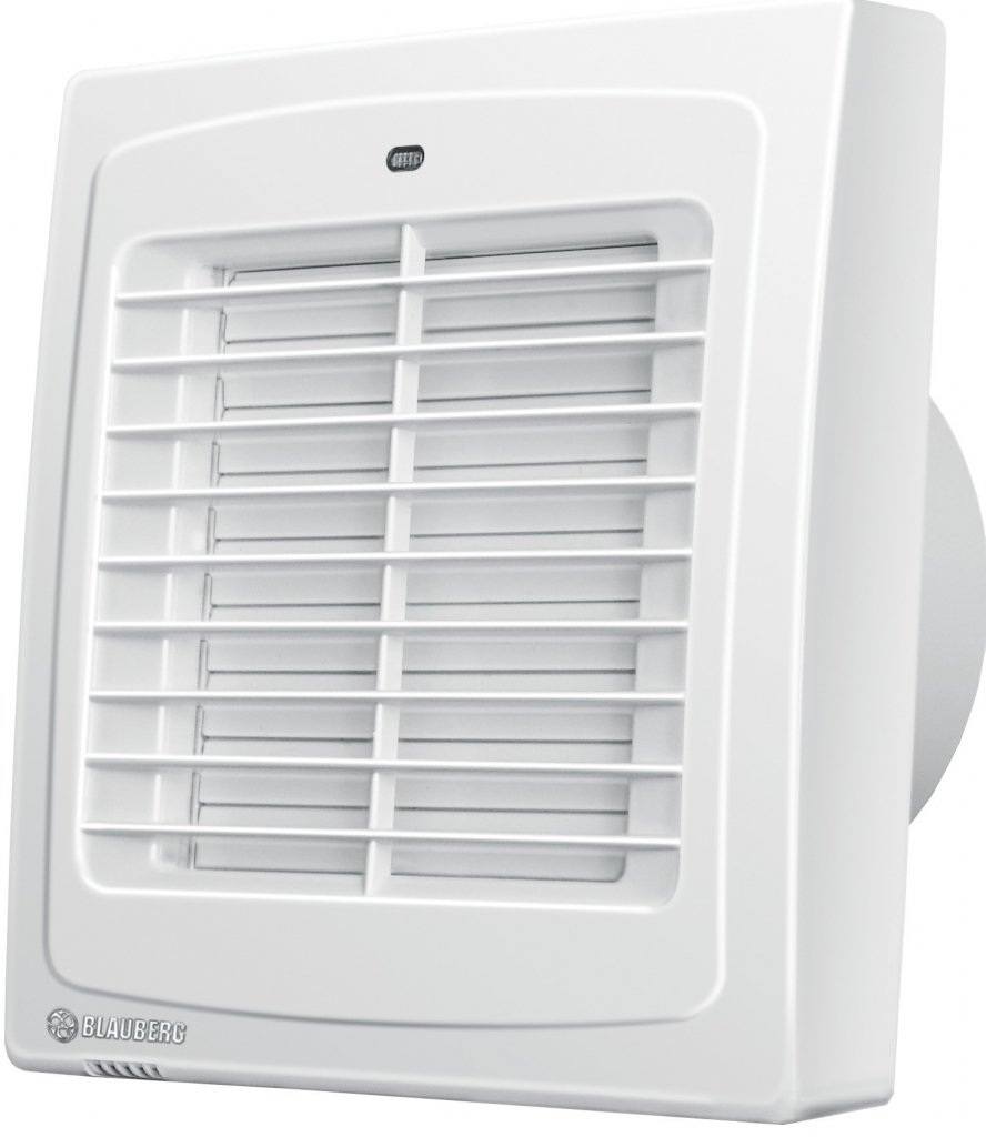 Buitinis ventiliatorius BLAUBERG Auto100T, d100, su laikmačiu ir automatine užsklanda