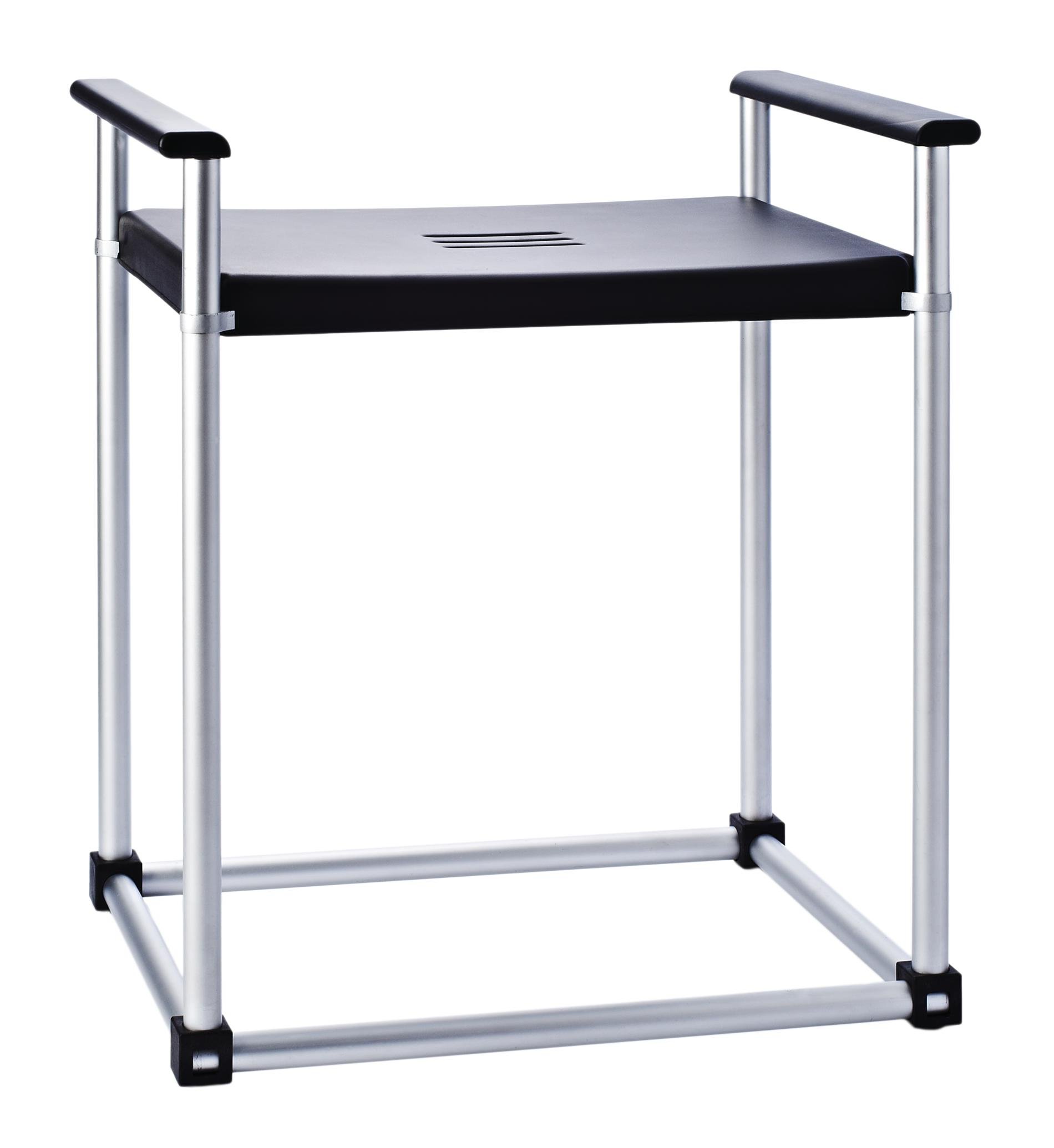 Vonios kėdė RIDDER Zac Xxl, 56,5 x 39,5 x 59 cm, juoda, PU black, PU / aliuminio rėmas, max.svoris 150 kg., A0221010