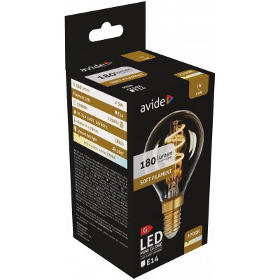 Filamentinė LED lemputė AVIDE, E14, G45, 3W, EW, 2700K, 180 lm