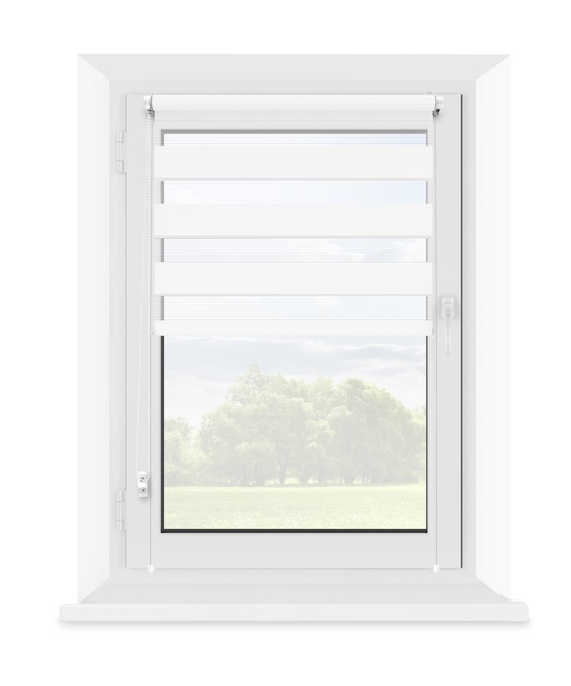 Ritininė užuolaida MARDOM Click Day & Night, 61,5 x 150 cm, baltos spalvos