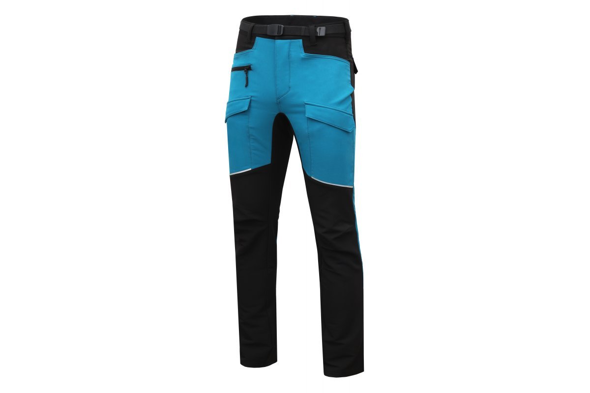 Kelnės HOGERT WORKWEAR Beelitz, 95% poliesteris, 5% elastanas, mėlyna-juoda spalva, L (52) dydis