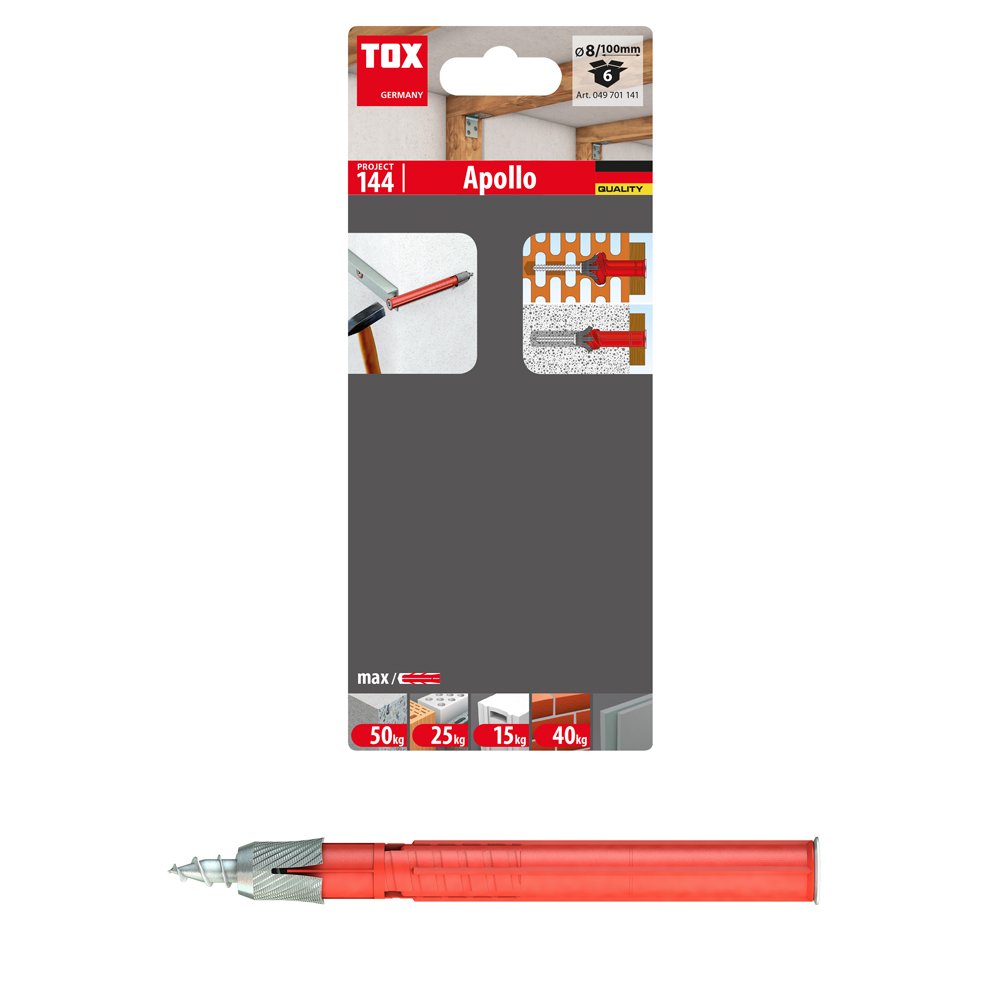 Rėminis universalus kaištis TOX Apollo, 8/100, 6 vnt.