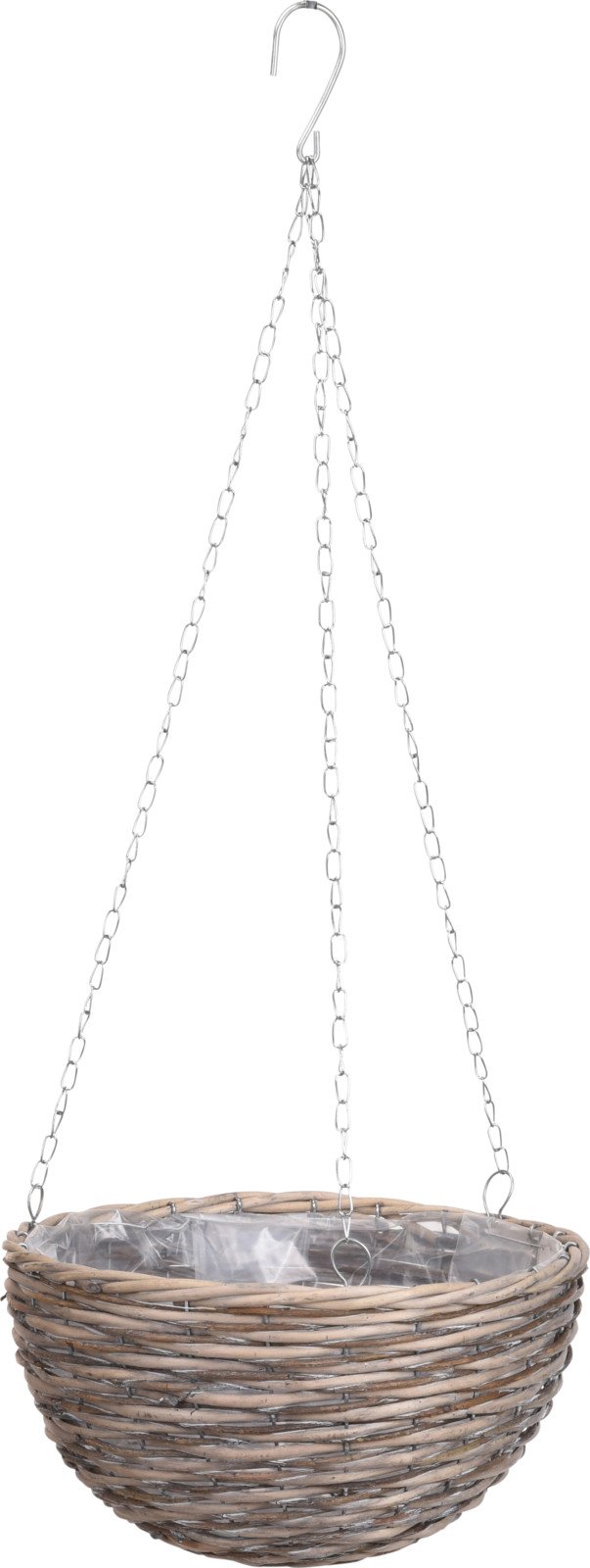 Pintas lauko vazonas su metaline grandinėle, pakabinamas, 30 x 16 cm.