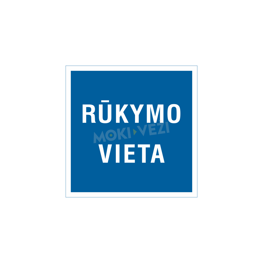 Informacinis ženklas, vieta rūkymui, 130 X 130 mm, lipdukas