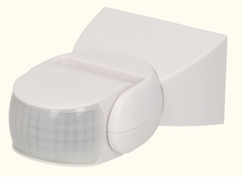 Judesio jutiklis SPECTOR LIGHT 17904S, IP65, 180 laipsnių, 12 m, 10 s - 7 min., 1200W, 220-230V, 3-2000LUX, infrared sensorius, 99,5 x 51,5 x 78 mm, baltos sp.