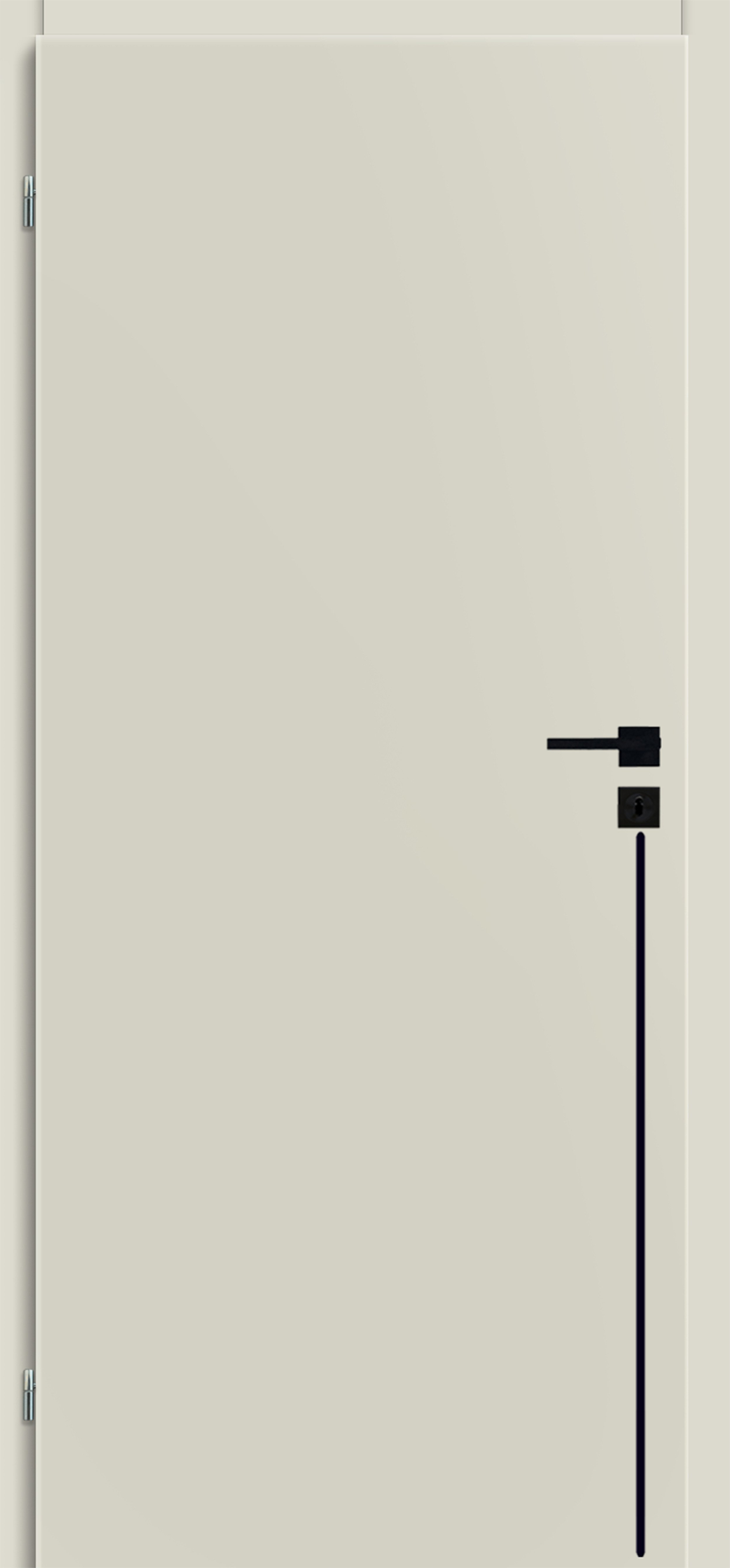 Laminuotos vidaus durys su užlaida VOSTER Intarsja 90, kairinės, spl. Grau, 2030x744x40 mm