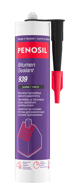 Bituminis stogo dangų hermetikas PENOSIL Bitumen Sealant 939, 300 ml, juodos spalvos