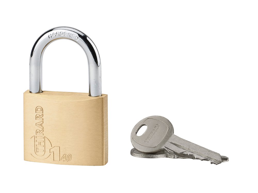 Pakabinama spyna THIRARD, Type 1-40 žalv.korp., 2 raktai, 193008