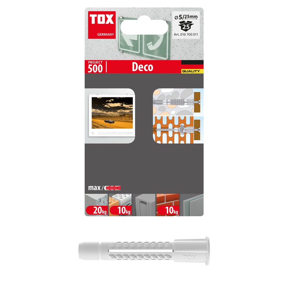Universalus kaištis TOX Deco, 5/25, 25 vnt.