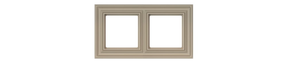 Rėmelis LIREGUS Retro, 2 vietų, matinės kreminės sp., K14-345-02.R/ONC 