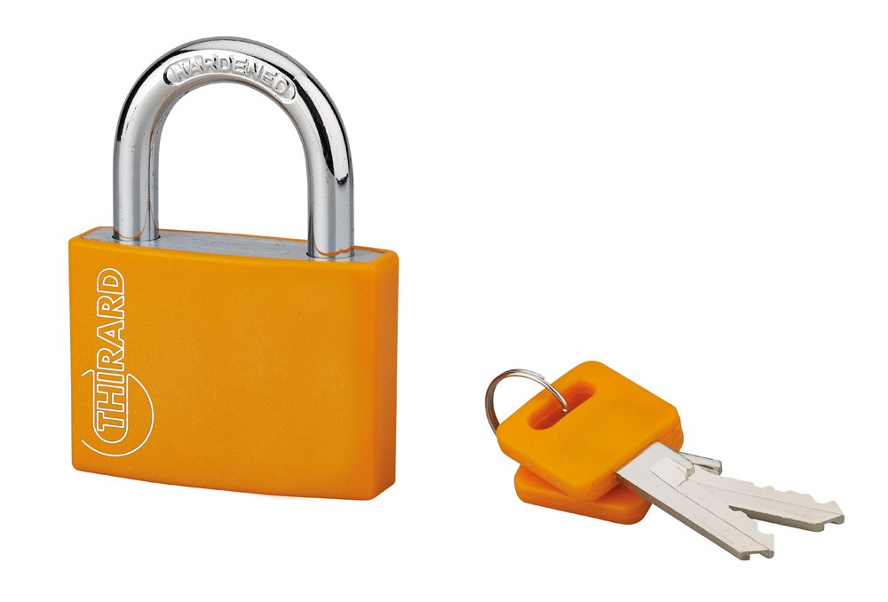 Pakabinama spyna THIRARD, Maxium, 50 mm, alium. korp., 2 raktai, įv. spalvų, 193703