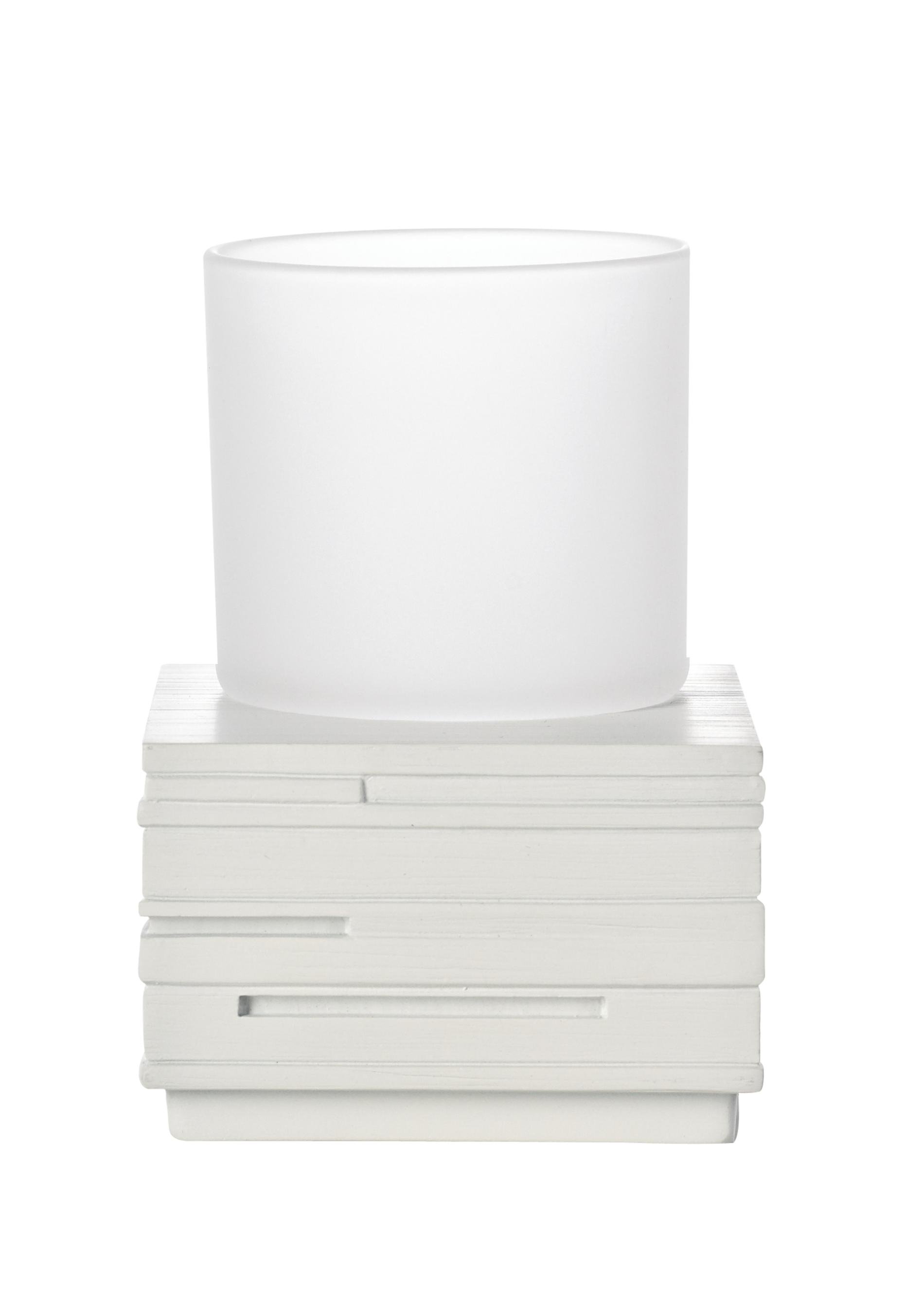 Stiklinė RIDDER Brick, pastatoma, balta, 22150101