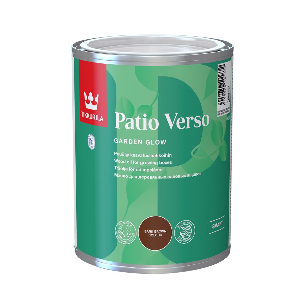 Aliejus medinėms lysvėms TIKKURILA Patio Verso Brown, 0,9l