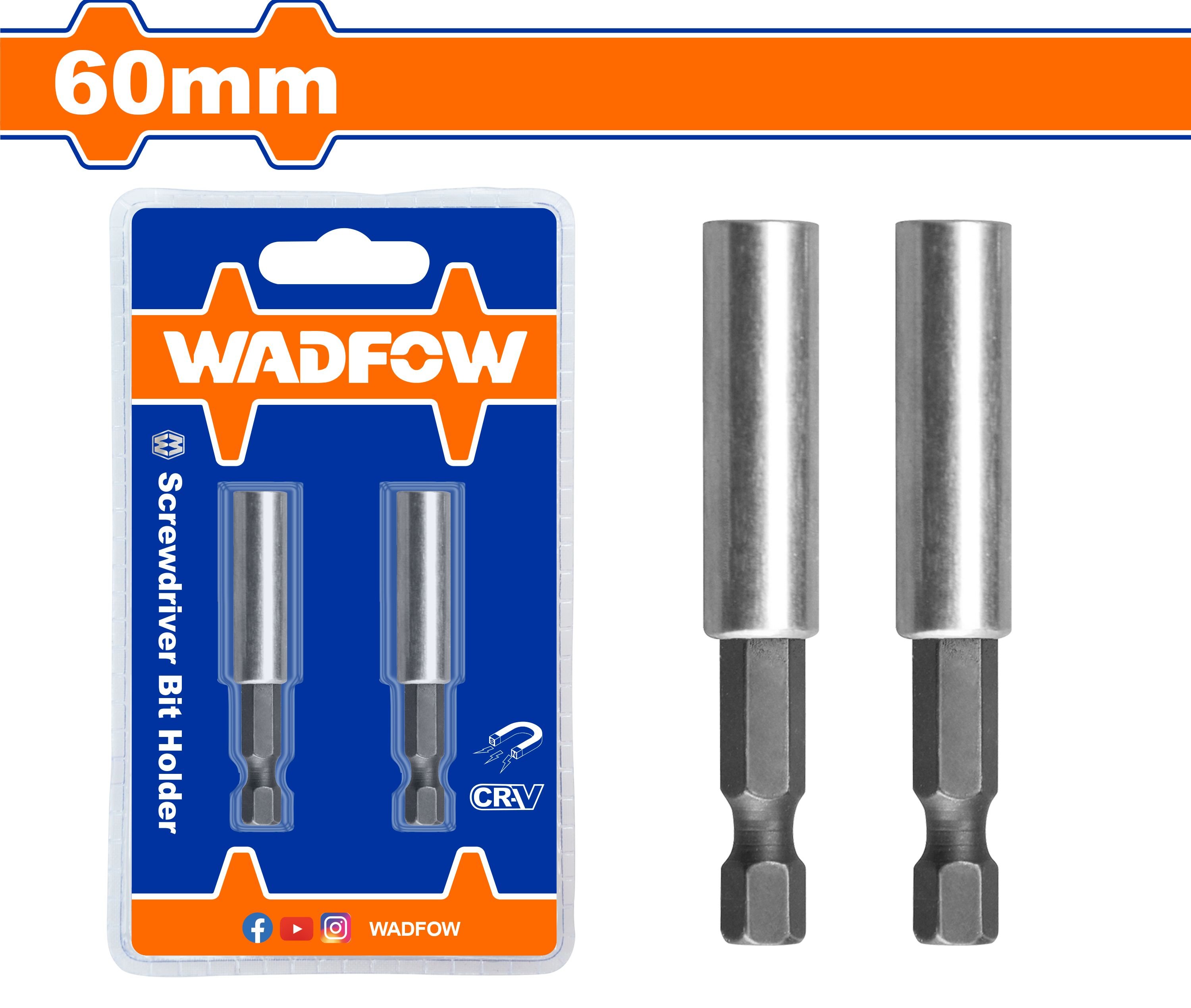 Atsuktuvų antgalių laikikliai WADFOW, 60 mm, 2 vnt., WSV2K01