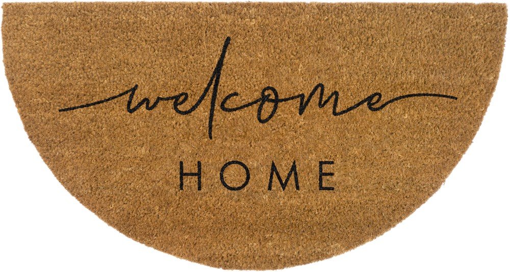 Kilimėlis LAKO Welcome Home, 40 x 75 x 1,5 cm, pusapvalis, 100% kokos plaušas, K1427-056, Vokietija
