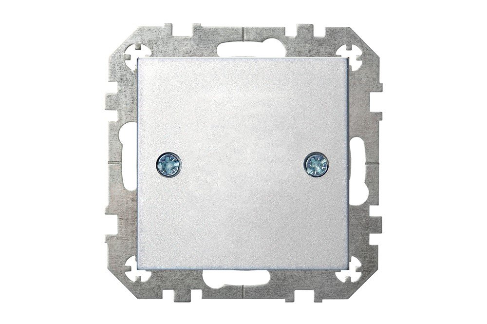 Kištukinio lizdo dangtelis aklė LIREGUS Epsilon, įleidžiamas, metalo sp., be įžeminimo, D-001-01.E/Mt  