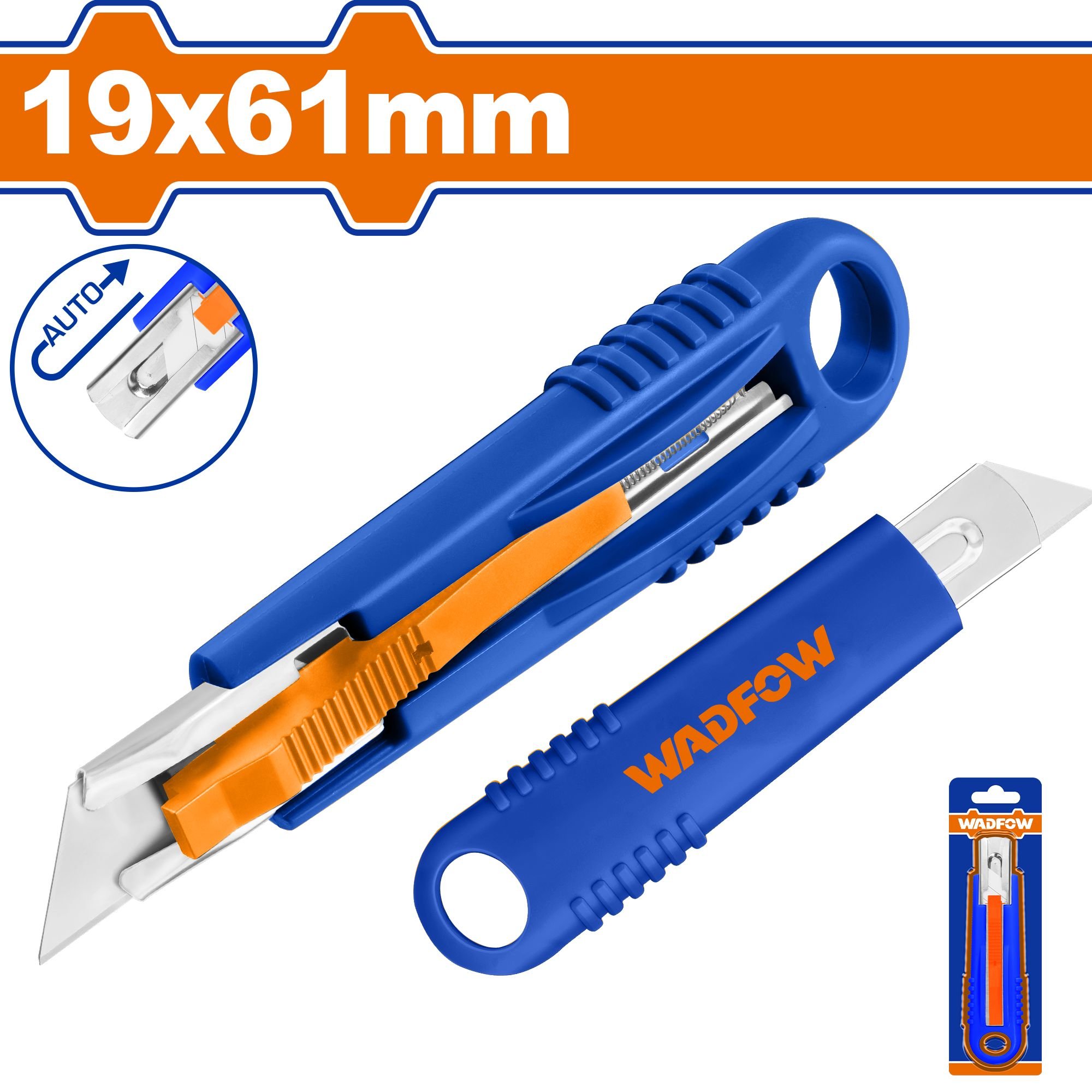 Peiliukas trapeciniais ašmenimis WADFOW, savaime užtraukiamas, 19x61 mm, 140 mm, WRSUK19