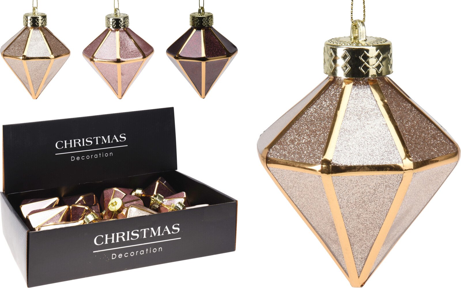 Eglutės žaisliukas Deimantas, 3 skirtingos spalvos, 8 x 8 x 8 cm