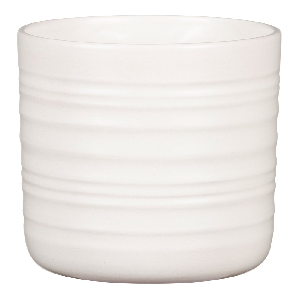 Kambarinis keraminis vazonas SCHEURICH Soft Wool (850/14), baltos sp., vazono skersmuo 14 cm.