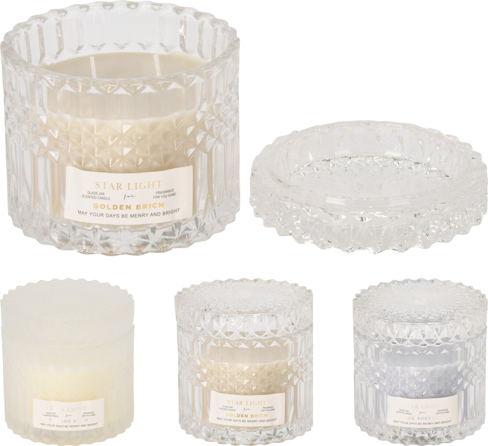 Kvapni žvakė, stikliniame indelyje, aukštis 10 cm, 3 skirtingi kvapai