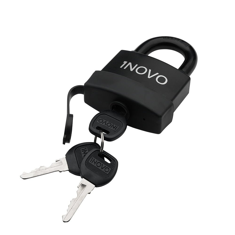 Pakabinama spyna INOVO PG-50-70, 70 mm, juodos spalvos, 3 raktai