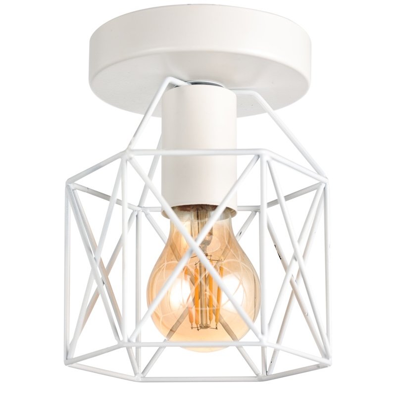 Šviestuvas G.LUX Gt-506-1C-Wh Wire-2, 1xE27, išmatavimai: 18*20 cm, be lemputės kompl., baltos sp.