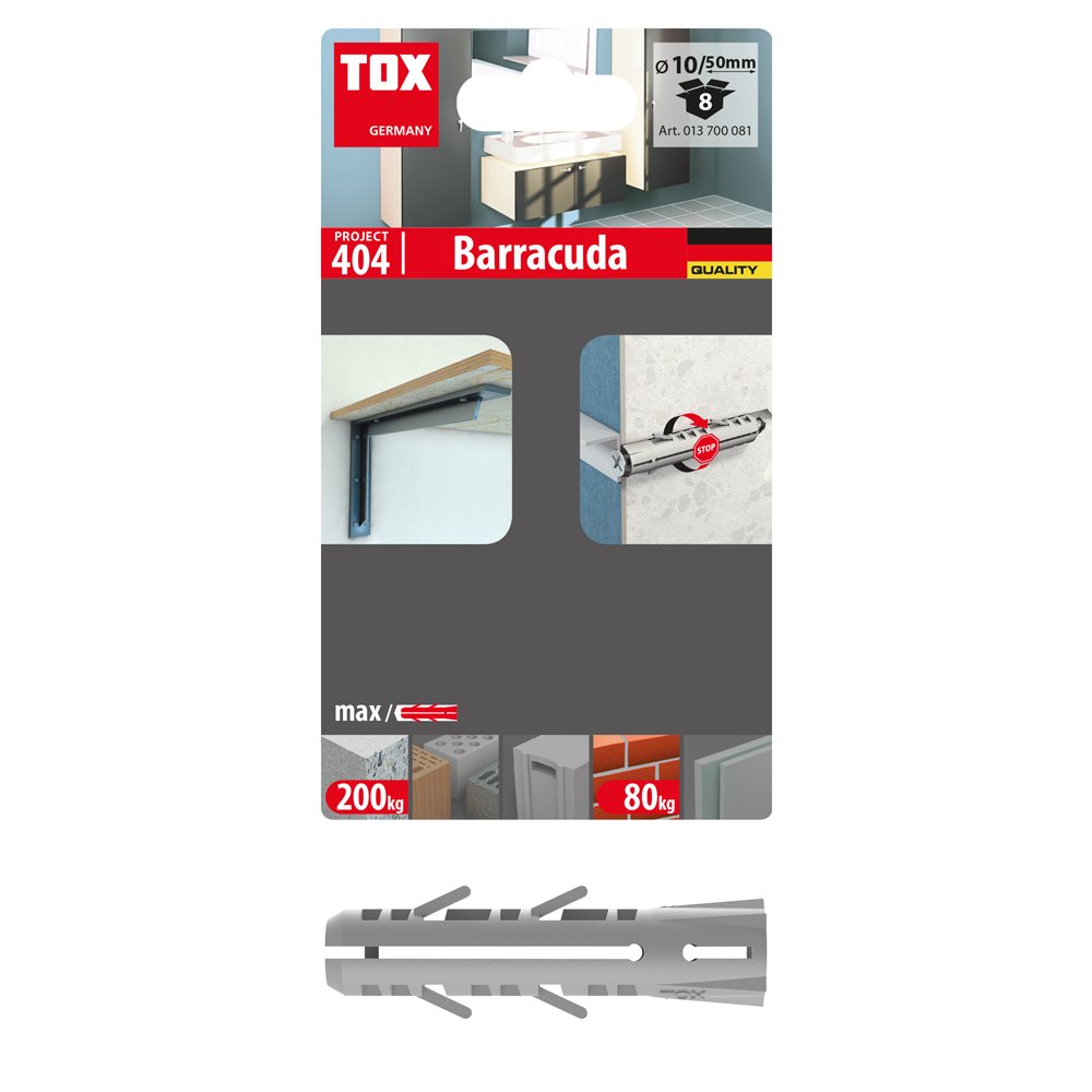 Kaištis TOX Barracuda, 10/50, 8 vnt.