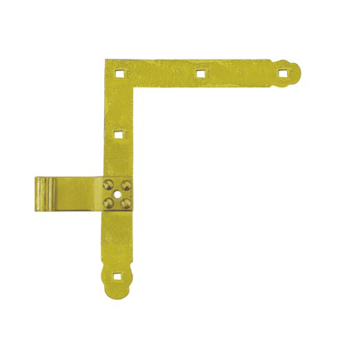 Lankstas DOMAX, ZN 250/13, 250 x 200 x 3,0 mm, dešinės ir kairės pusės, kampinis, geltonos spalvos, 2 vnt., 8271