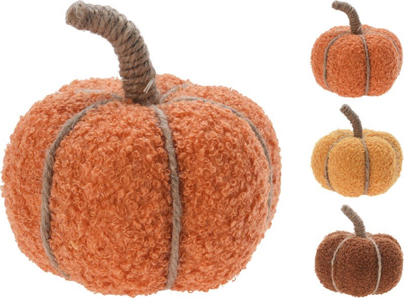 Kalėdinė dekoracija Moliūgas, 3 skirtingų sp., 13 x 13 x 12 cm