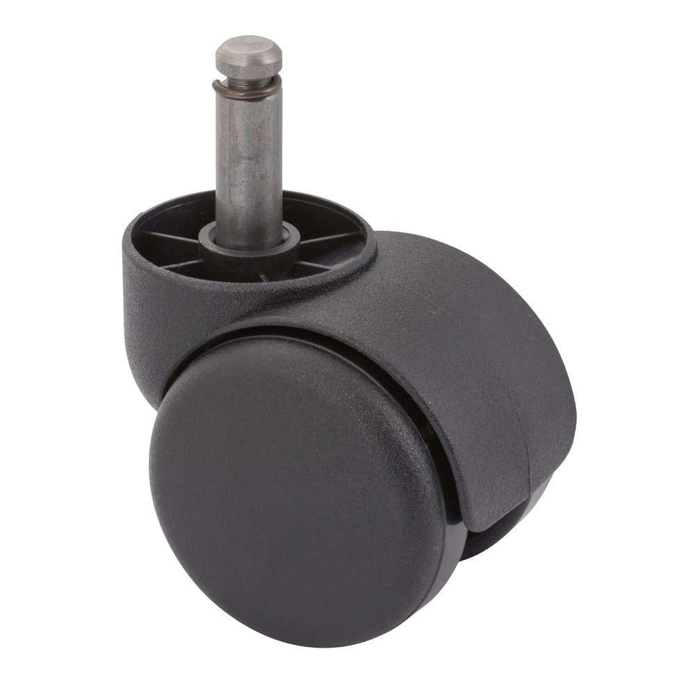 Dvigubas ratukas minkštoms grindims WALTECO, d-50 mm, su kištuku 10 mm, apkrova 50 kg