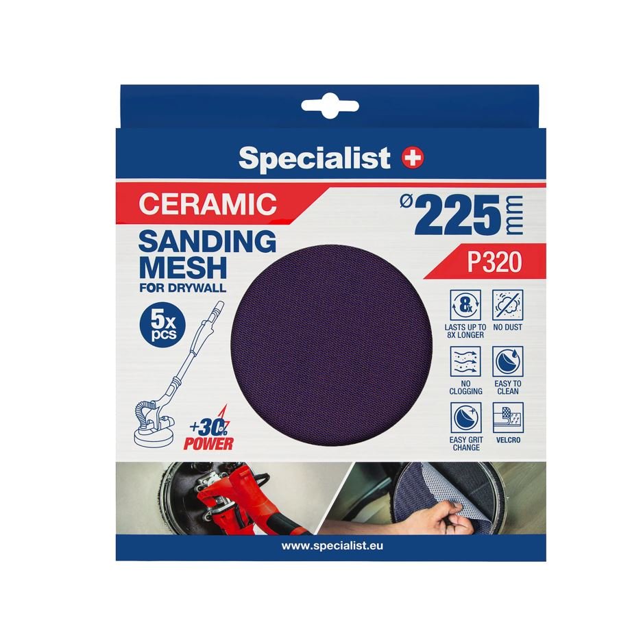Šlifavimo diskas SPECIALIST+ Mesh, 225 mm, P320, 5 vnt.