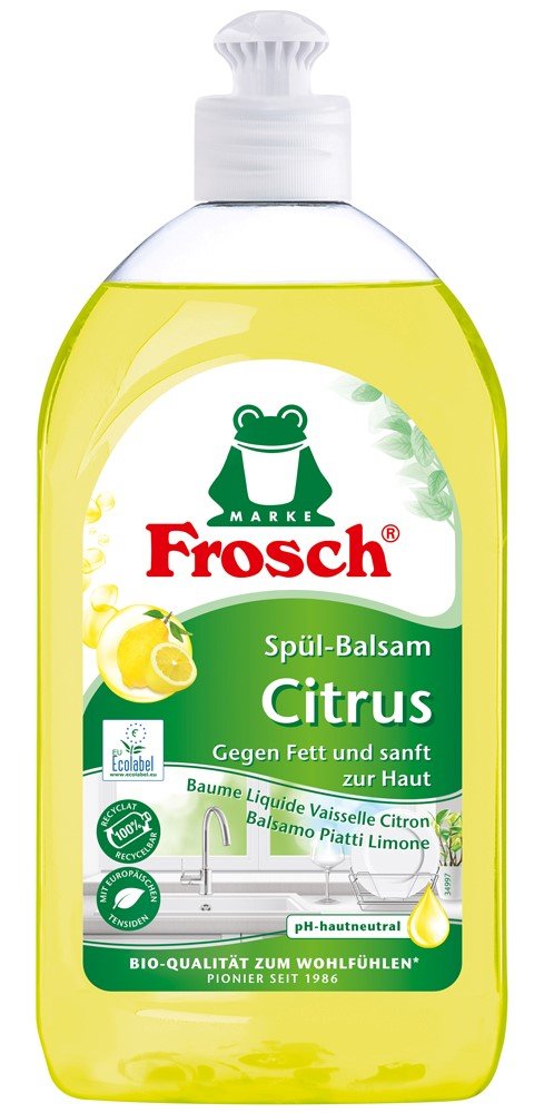 Indų ploviklis su balzamu FROSCH Spul Balsam, 500 ml, citrinų kvapo