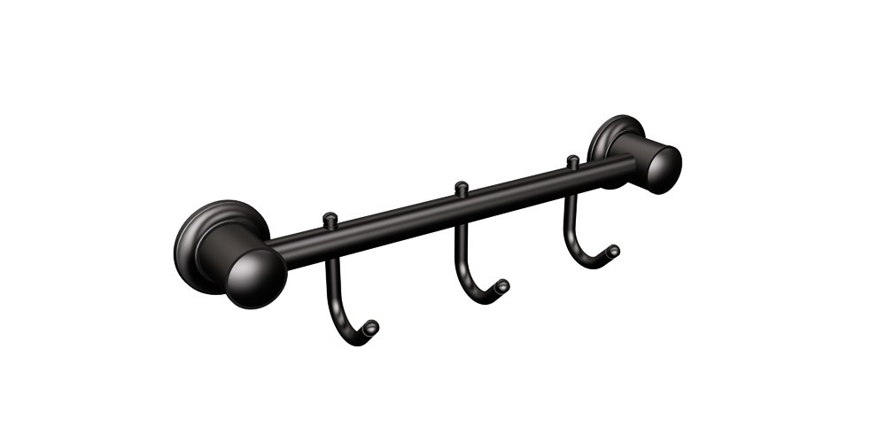 Kabykla ANDEX Classic 007Ng, 29,7 cm, 3 kabliukai, juoda