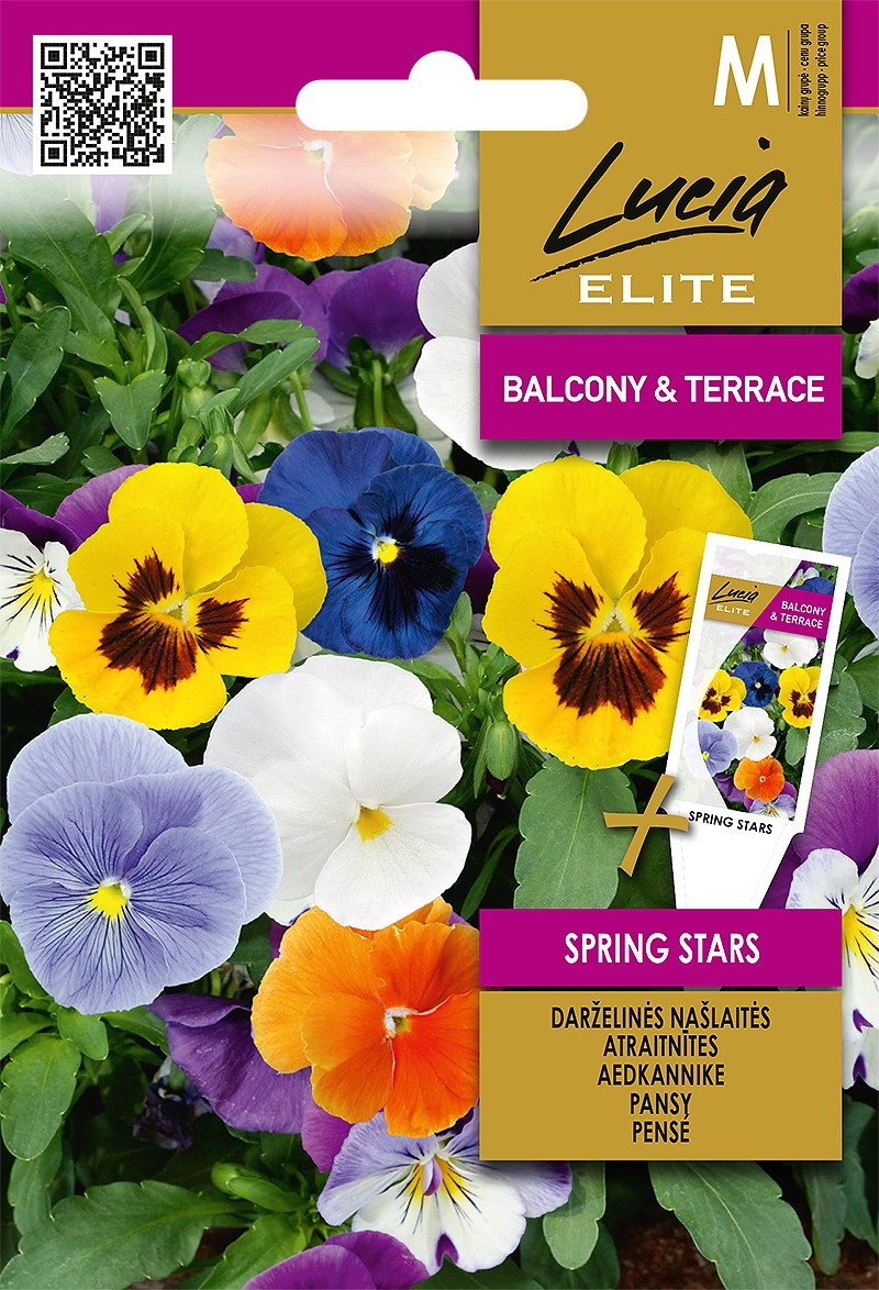 Gėlių sėklos, LUCIA ELITE ELN našlaitės darželinės SPRING STARS, 0,1 g., M