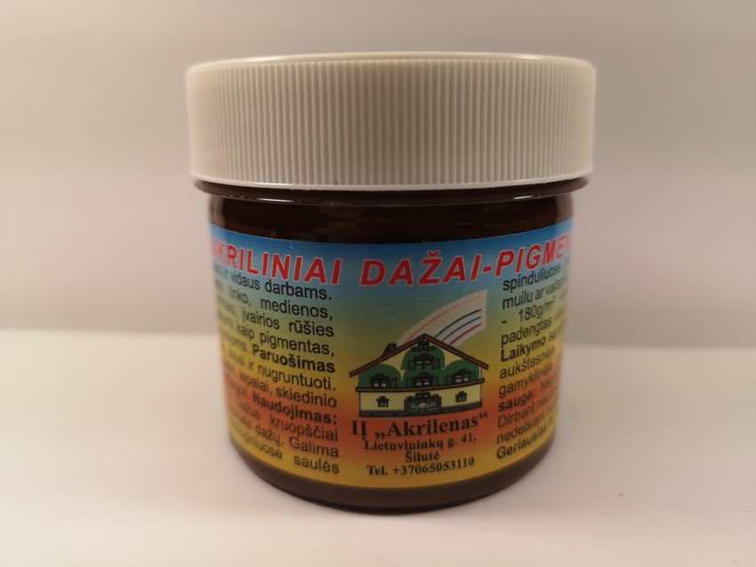 Akriliniai dažai AKRILEN, tamsiai rudos sp., 120 ml