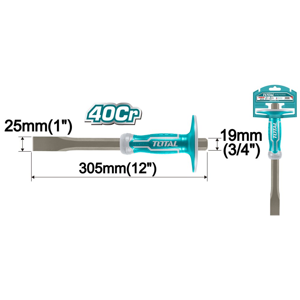 Kaltas plokščias TOTAL, 40 cr, 25 x 19 x 305 mm, THT4411219