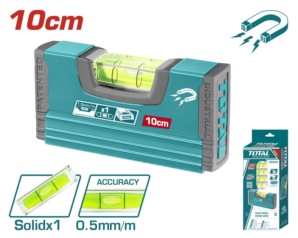 Gulsčiukas TOTAL, magnetinis, storis 1,5 mm, 10 cm, TMT20105M